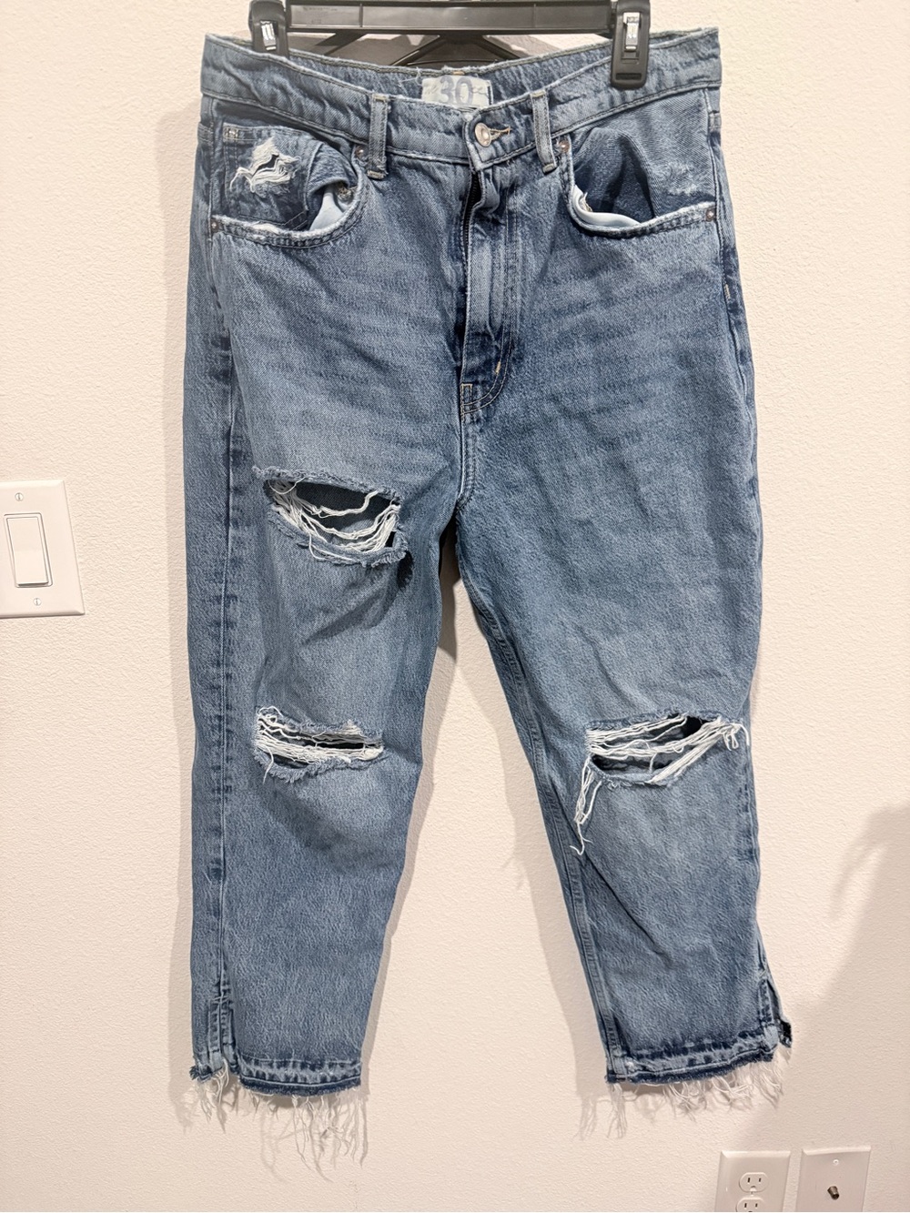 Free People Distressed Light Blue women’s  Ripped Jeans